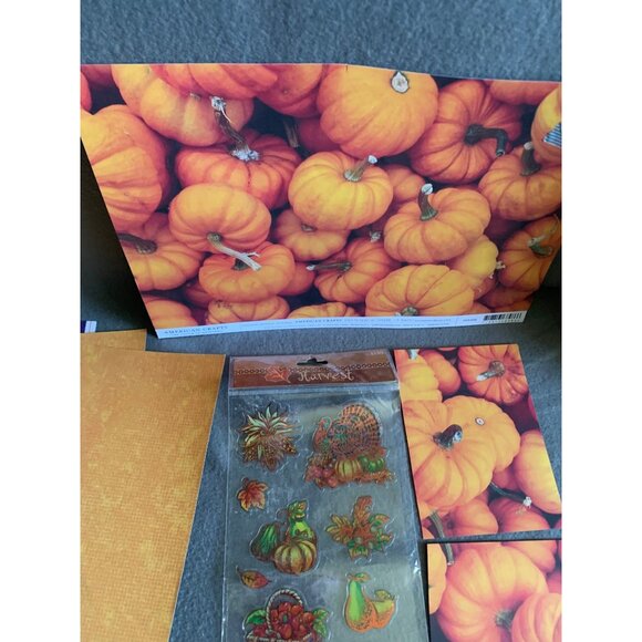Fall & Halloween Scrapbooking Kit - Stickers Cutouts Patterned Paper & Embellish - Picture 6 of 13